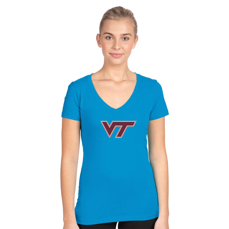 Women's Virginia Tech Hokies  Next Level V-Neck T-Shirt